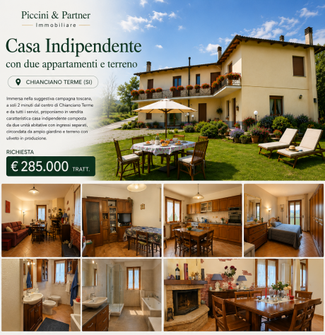 Casa indipendente in campagna a Chianciano Terme
