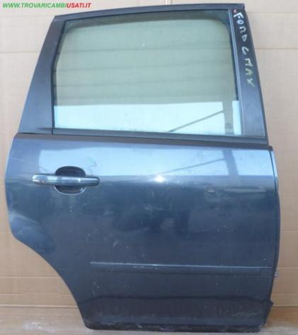 PORTA POST.D. GRIGIO MEDIO MET. C/ALZ. MAN. E SERR. (P.cc. Sgn) Carrozzeria Lamierati esterni Porte Porta post. dx. FORD - C-MAX - 01-05-2007 - 01