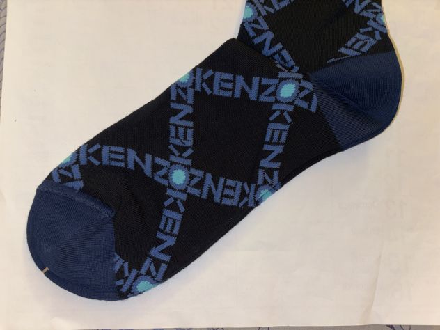CALZE NUOVE DA UOMO FIRMATE ORIGINALI KENZO,MADE IN ITALY,N’ 42-44,IN COTONE - Foto 9