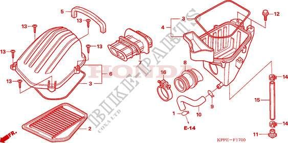 CBR125R FILTRO ARIA nuovo e originale 17210-KPP-860