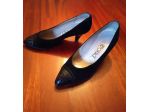 scarpe nere scamosciate tacco