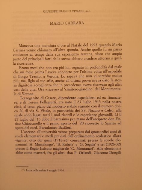 Libro "Mario Carrara" di Giuseppe Franco Viviani, del 1992 - Foto 2