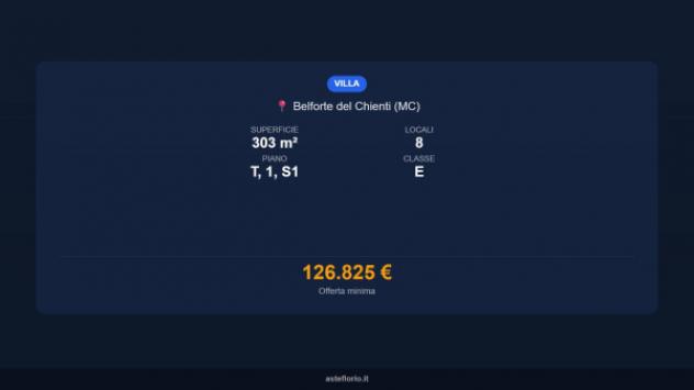 Immobile in asta di 303 m² con più di 5 locali e box auto in vendita a Belforte del Chienti - Foto 16