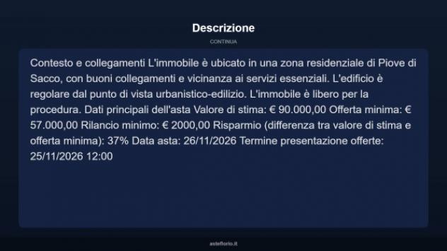 Immobile in asta di 97 m², box auto in vendita a Piove di Sacco - Foto 13
