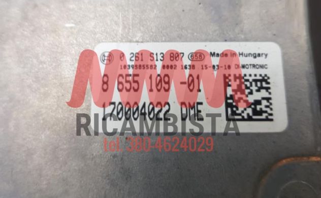 8655109-01 Mini Cooper S 2.0 centralina motore Bosch 0261S13807