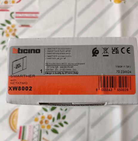 TERMOSTATO DA INCASSO SMARTHER2 BTICINO BIANCO - Foto 2