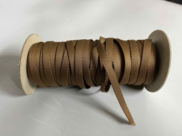 Nastro di cotone 10 mm marrone per manici e tracolle - Foto 8