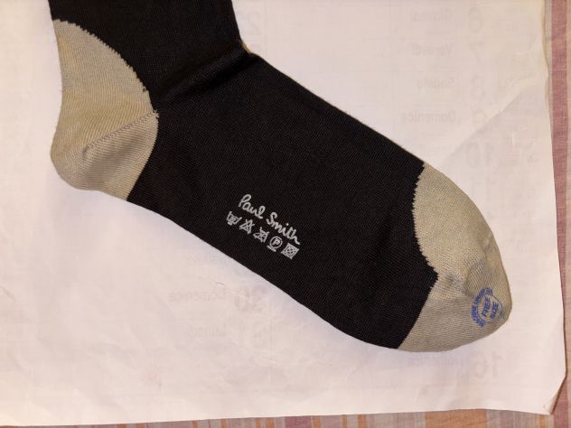 CALZE NUOVE LEGGERE IN COTONE DA UOMO FIRMATE ORIGINALI PAUL SMITH,MADE IN ITALY - Foto 5