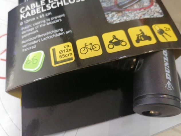 Lucchetto catena per bicicletta e monopattino Dunlop antifurto. Articolo Nuovo - Foto 3