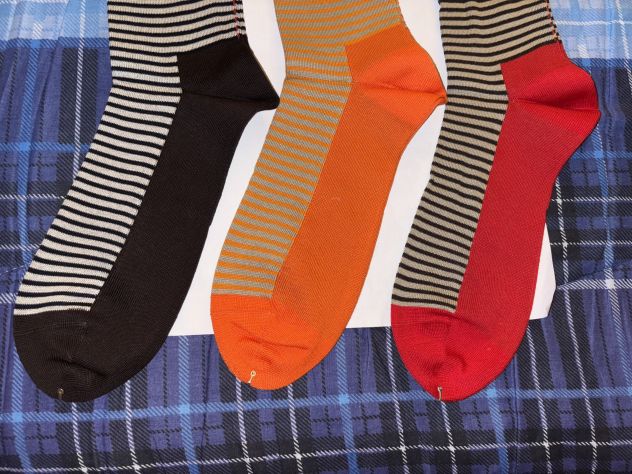 3 PAIA CALZE NUOVE DA UOMO FIRMATE ORIGINALI”PAUL SMITH”MADE IN ITALY - Foto 9