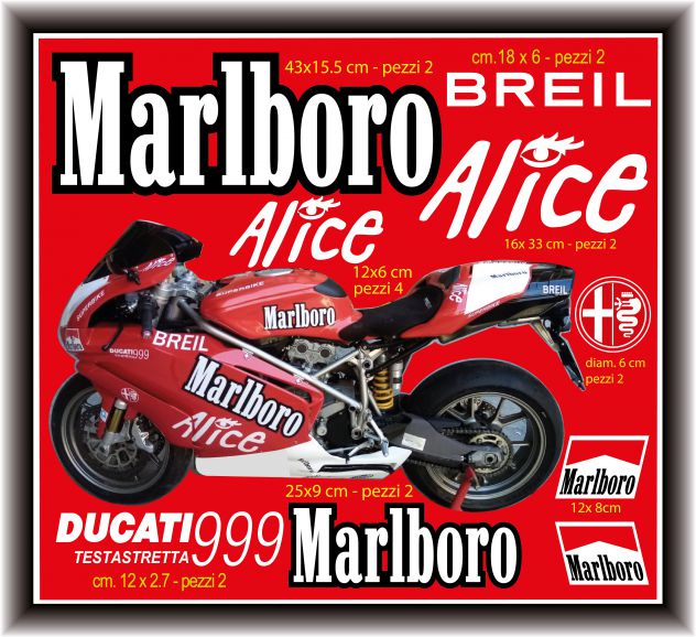 Adesivi MARLBORO kit x ducati o altre marche