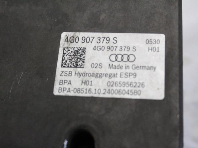 4G0614517AK CENTRALINA POMPA AGGREGATO ABS AUDI A6 C7 SW 3.0 D 160KW AUT 5P (2016) RICAMBIO USATO 4G0907379S 0265956226 - Foto 4
