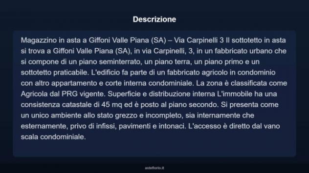 Immobile in asta di 45 m² in vendita a Giffoni Valle Piana - Foto 3