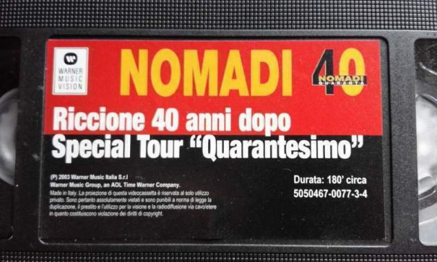 Video cassetta originale NOMADI 40 anno 2003 - Foto 4