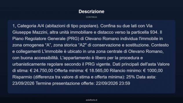 Immobile in asta di 57 m² in vendita a Olevano Romano - Foto 5