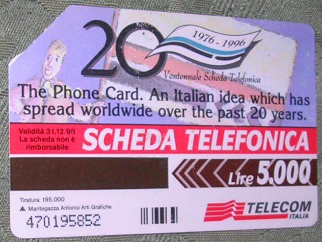 SCHEDA TELEFONICA ITALIA 3U