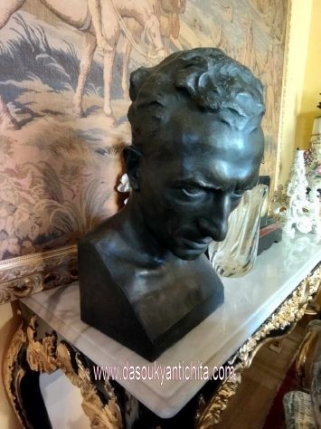 Busto in bronzo di uomo firmato E. Tinto metà del XX secolo - Foto 6