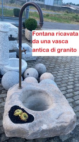 Fontana ricavato da mortaio antico in pietra - Foto 9