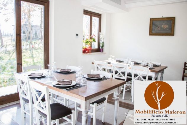 Sedie e Tavoli Teramo in Legno Per Ristorante Bar Pizzeria Pub Cod 106 - Foto 7
