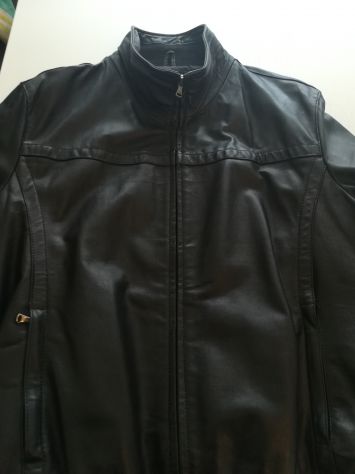 Giubbotto in pelle nera taglia 56 - Foto 9
