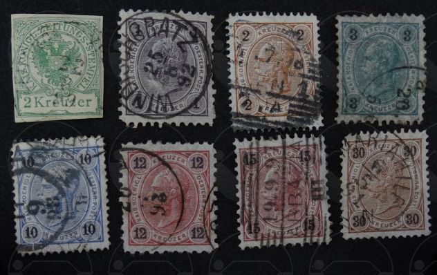 AUSTRIA 1850-1899 Lotto di 32 francobolli - Foto 4