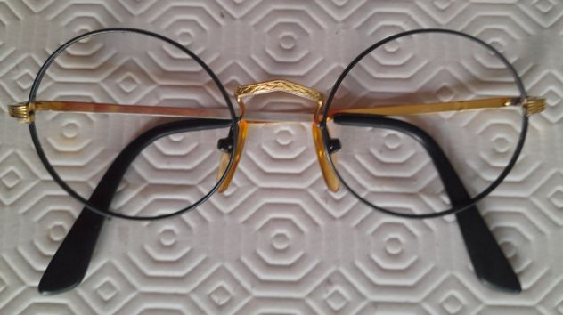 montatura occhiali tondi in metallo vintage cm.12