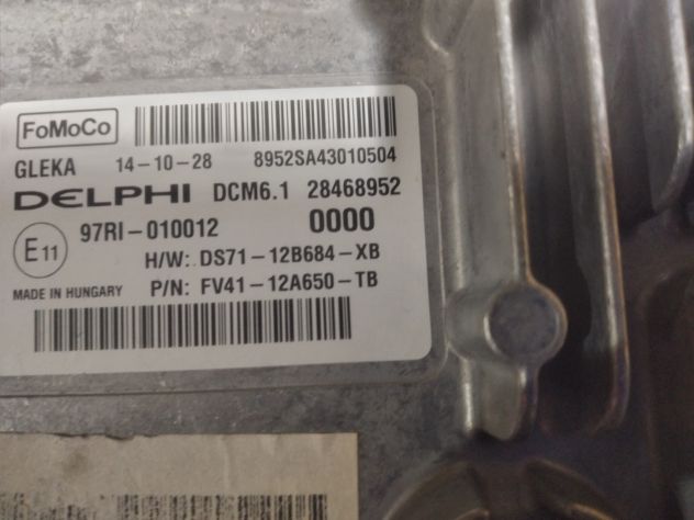 ECU Ford Mondeo 2.0 TDCI Fomoco Delphi 28468952 FV41--12A650 TB Delphi DCM6.1 F - Foto 5