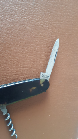 coltellino a 2 lame + cavatappi vintage anni 40 50 buono othello wingen solingen - Foto 3
