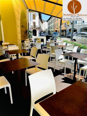 Set Campobasso Sedie Polipropilene Tavoli HPL Arredo Bar Ristorante Esterno - Foto 6