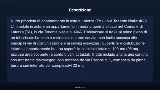Immobile in asta di 100 m² in vendita a Laterza - Foto 3