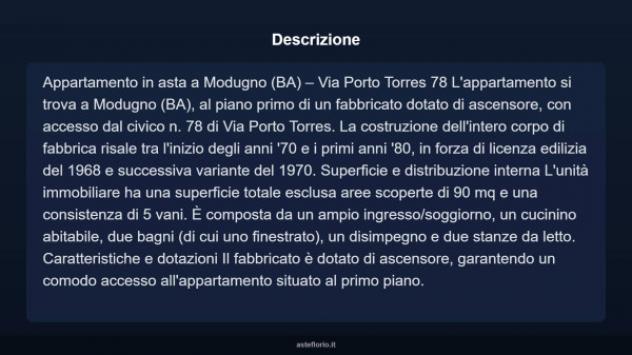 Immobile in asta di 90 m² in vendita a Modugno - Foto 4