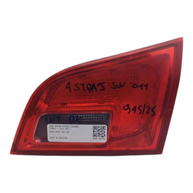 STOP POSTERIORE DESTRO INTEGRATO NEL PORTELLO OPEL Astra J Sports Tourer 13282247 A16XER (1015)
