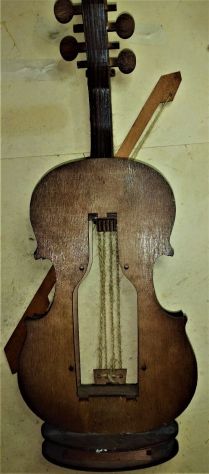 PORTABOTTIGLIE IN LEGNO MOLTO ORIGINALE A FORMA DI VIOLINO - VINTAGE - Foto 6