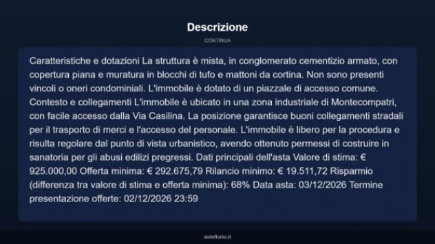 Immobile in asta di 1069 m² in vendita a Monte Compatri - Foto 7
