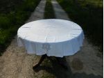 Tovaglia rotonda ricamata a mano 158 cm