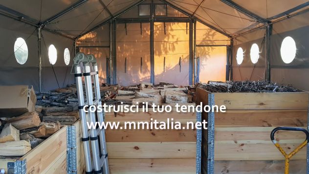 TENDONI AGRICOLI, STALLE MOBILI 8 X 18 X 3,96 MT. MM ITALIA - Foto 8