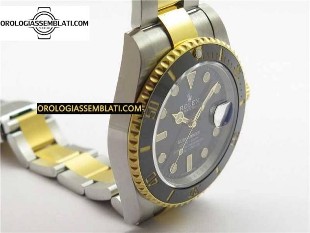 Rolex Replica SUBMARINER 116613 LN BLACK CERAMIC 904L STEEL/YG 1:1 BEST EDITION BLACK DIAL 3135 - Foto 6