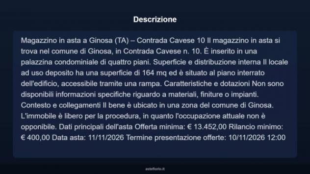 Immobile in asta di 164 m² in vendita a Ginosa - Foto 3