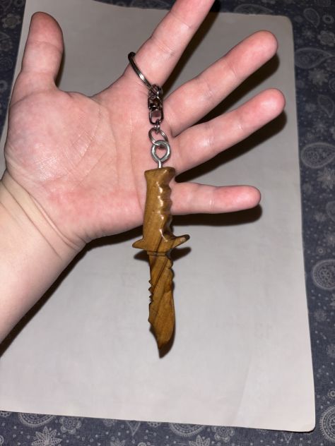 PORTACHIAVI COME NUOVO ARTIGIANALE UNICO HANDMADE INTAGLIATO A MANO UNISEX - Foto 10