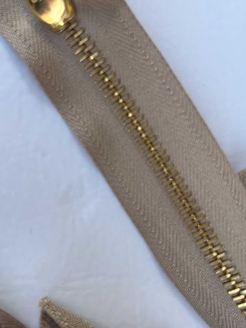X72 Cerniere Lampo Zip metallo OPTI senza tiretto cm 43 Nocciola – Pz. 40 - Foto 5