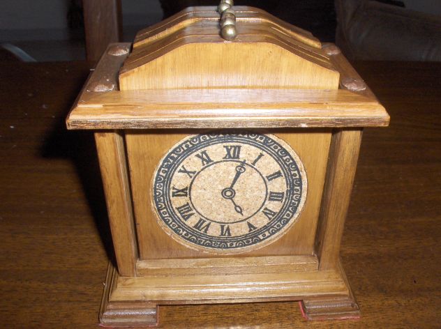 Antico Mobiletto Sottobichieri Orologio Legno - Foto 3