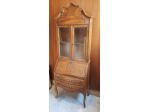 Vetrina trumeau ribalta mobile doppio corpo libreria scrittoio cassettiera 900