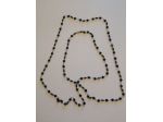 Collana inserti neri, trasparenti, bigiotteria, lungh. m. 2, fermaglio metallo