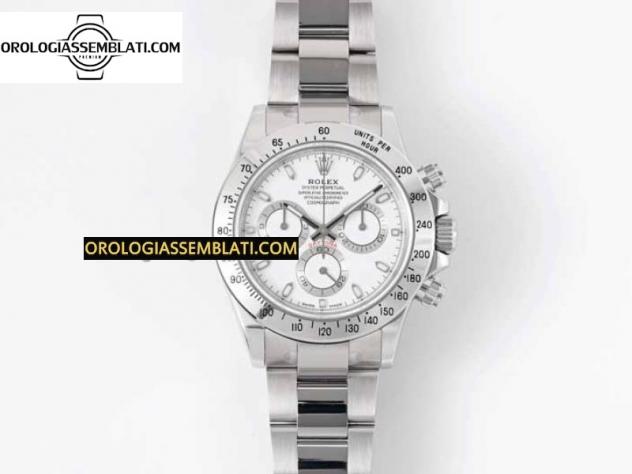 Rolex Replica DAYTONA 116520 1:1 BEST EDITION QUADRANTE BIANCO SU BRACCIALE SS SA4130