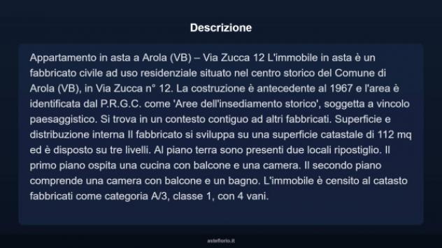 Immobile in asta di 112 m² in vendita a Arola - Foto 3