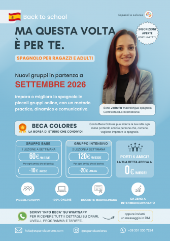 Lezioni di spagnolo Online con madrelingua.