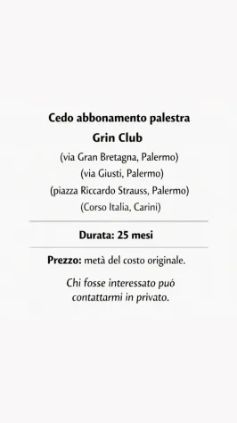 Abbonamento palestra