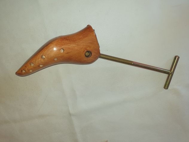 Allargascarpe forma in legno da calzolaio vintage taglia 40/41 a vite regolabile - Foto 5