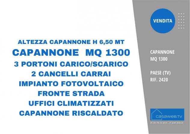 2420 - Capannone 1300 mq a Paese (TV) Rif. 2420 - Foto 2