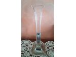 Vaso   a tromba primi '900 in vetro con montatura in  lega metallo con marchio ,